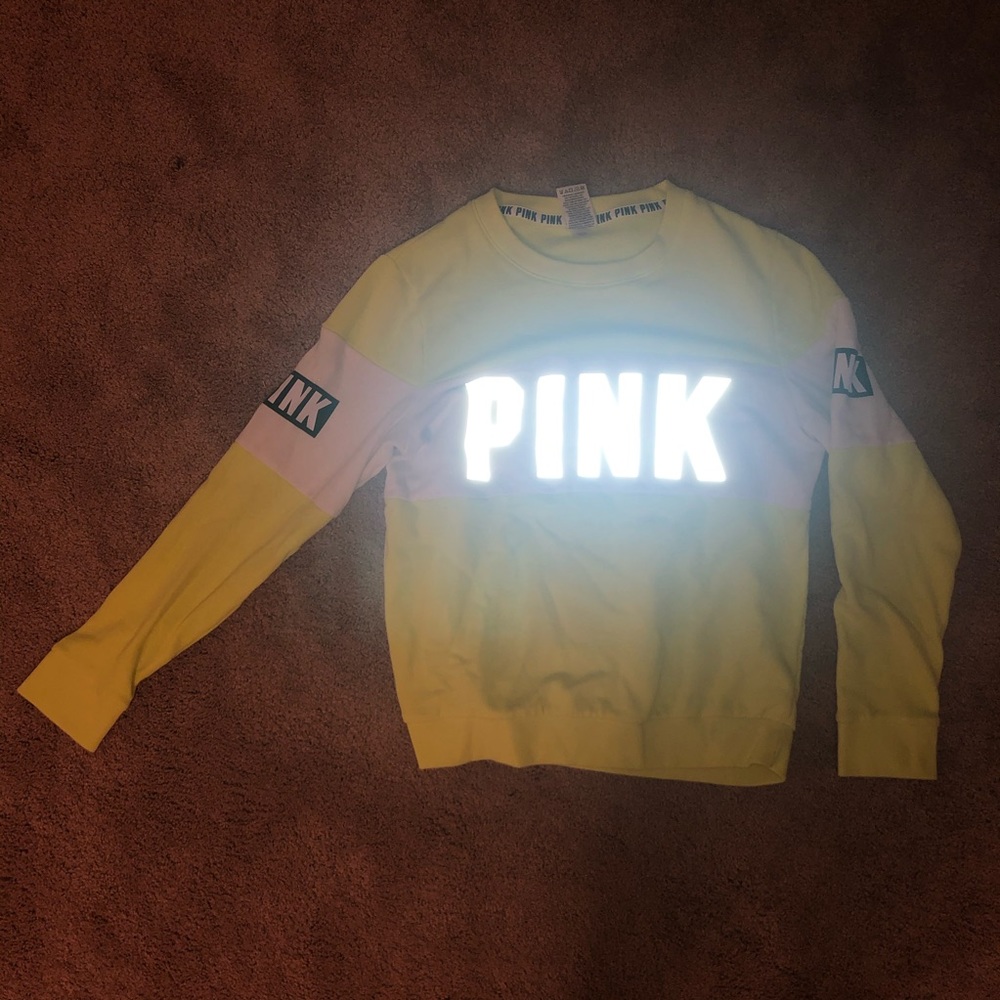 Victoria secret pink reflective sweatshirt